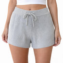 NWT Rachel Parcell Pull On Sweater Shorts Harbor Mist Gray Drawstring Size M
