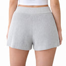 NWT Rachel Parcell Pull On Sweater Shorts Harbor Mist Gray Drawstring Size XS