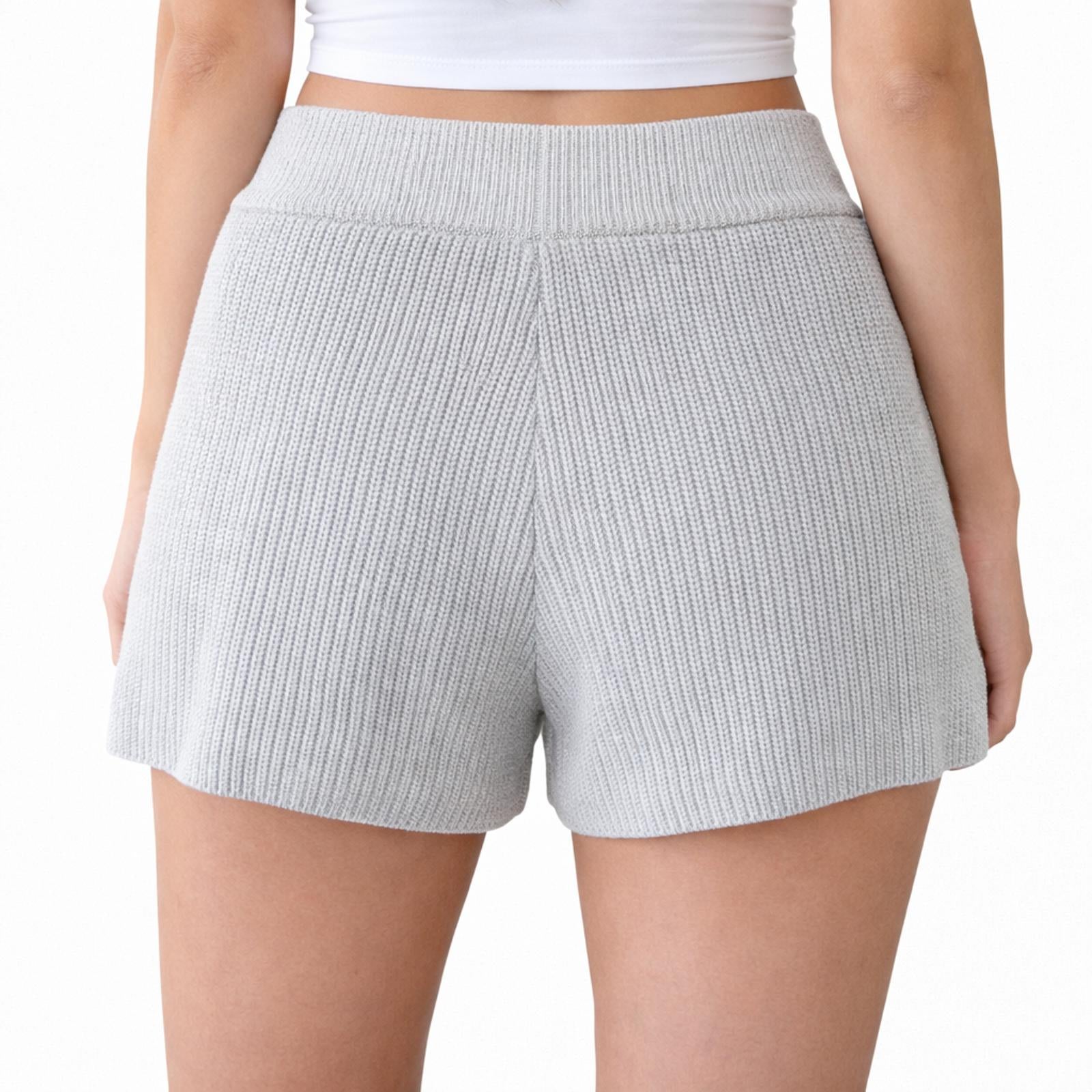 NWT Rachel Parcell Pull On Sweater Shorts Harbor Mist Gray Drawstring Size XS