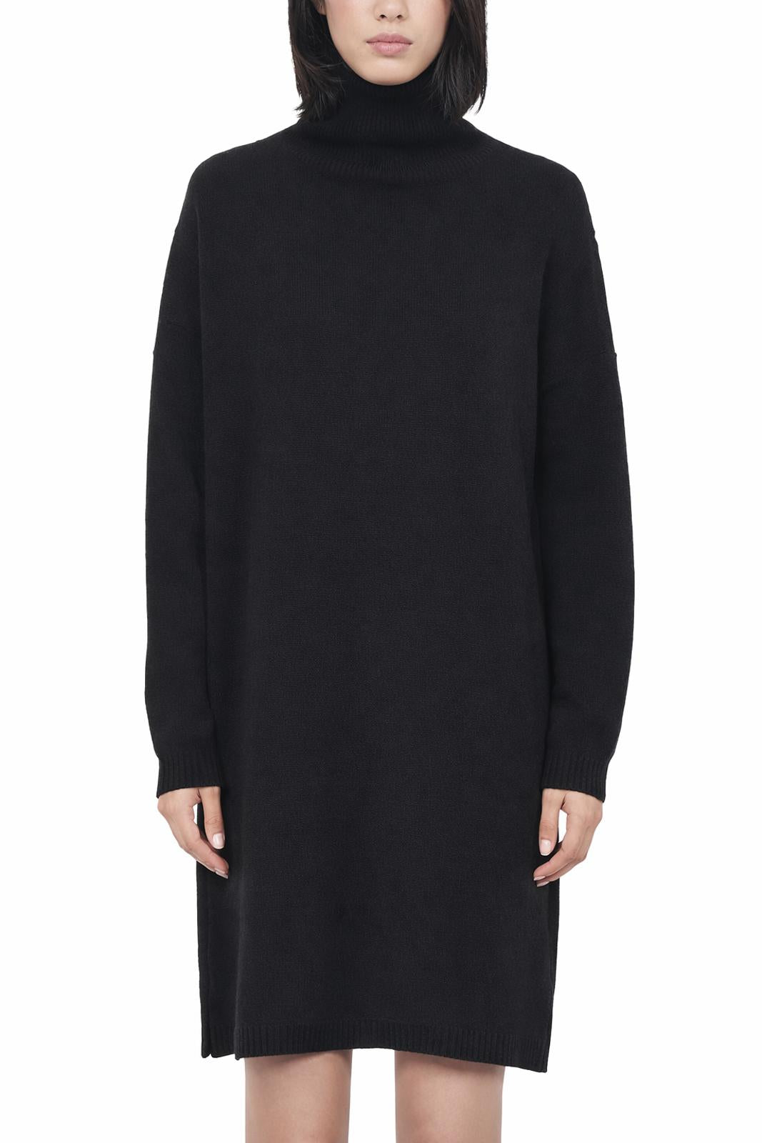 The Kooples Knitted Cashmere Blend Sweater Dress Black US Small / FR 1 – Bralissa