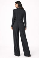 NWT Halara Long Sleeve Wide Leg Jumpsuit Black Size XL