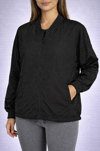 NWT Halara Black Lightweight Jacket Zip Front Pocketed Women’s Size XS