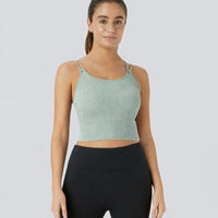 NWT Halara OneForm Seamless Flow Double Straps V Back Cropped Cami Top Size XXS