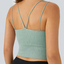 NWT Halara OneForm Seamless Flow Double Straps V Back Cropped Cami Top Size XXS