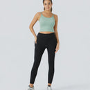 NWT Halara OneForm Seamless Flow Double Straps V Back Cropped Cami Top Size XXS