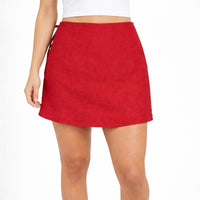 NWT Halara Red Side Tie Wrap Skort Athletic Casual Mini Skirt Size Small