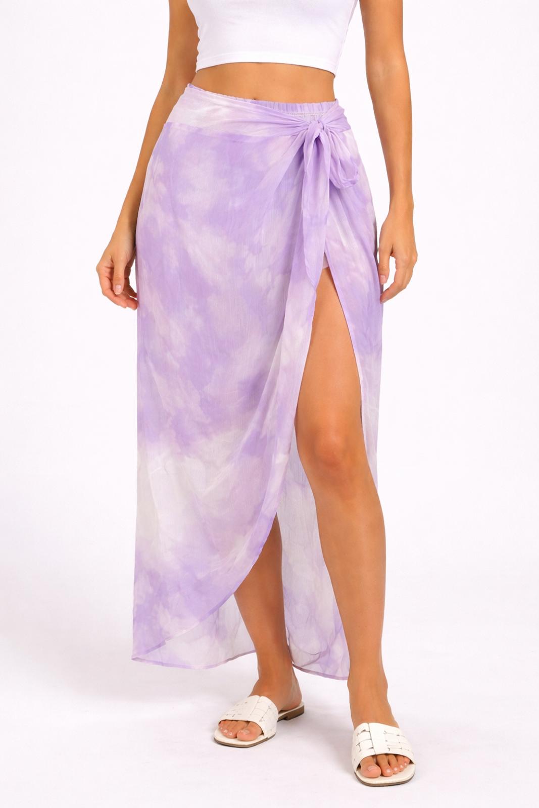 NWT Halara Tie Dye Wrap Maxi Skirt Side Tie Cover Up Size Medium