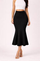 NWT Halara Black Mermaid Body Con Midi Skirt Size XL
