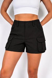 NWT Halara HaloTek Air Cargo Pocket Shorts Black Stretch Size Small