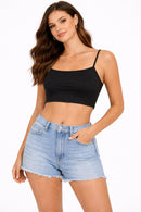 NWT Halara Waffle Knit Cropped Tank Top Black Size Small
