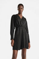 The Kooples Jacquard Leopard V-Neck Short Dress Viscose/Silk Blend US Small NWT