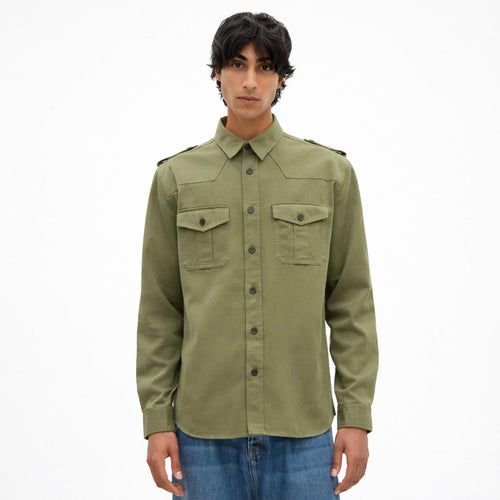 The Kooples Khaki Officer Style Shirt Jacket Men’s Size Small NWT MRSP $395