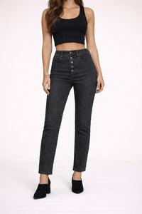 NWT The Kooples Black Denim High Waist Jeans 26” Inseam Women’s Size 28 $238