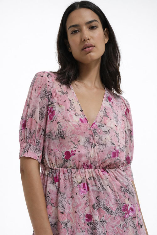 The Kooples Paisley Flowers Peplum Blouse 100% Viscose US Small FR 1 NWT $240