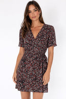 The Kooples Flowers Dot Wrap Dress 100% Viscose US Size Small / FR 1 NWT $295