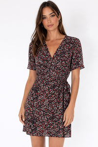 The Kooples Flowers Dot Wrap Dress 100% Viscose US Size Small / FR 1 NWT $295