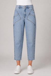 NWT G by Giuliana Women's Light Wash Cropped Tapered Jeans Size 16W
