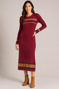 NWT G by Giuliana Ribbed Stripe Midi Sweater Dress XS