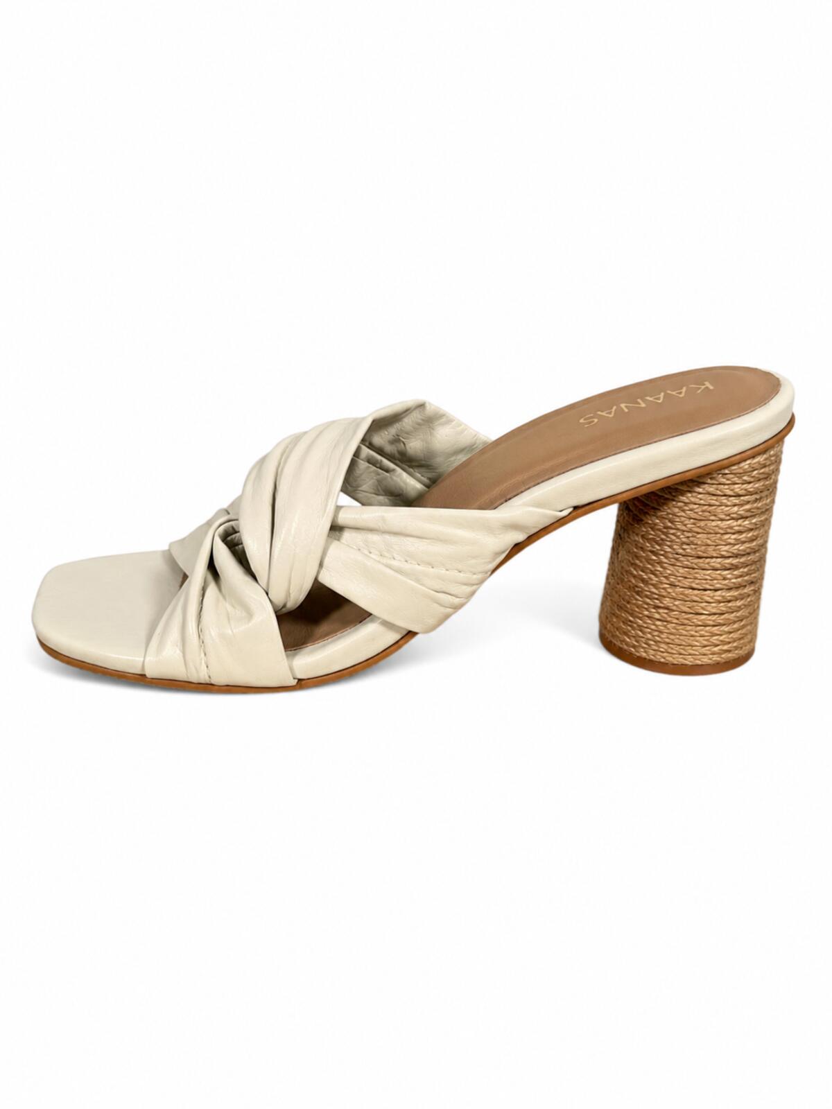 NWB Kaanas Naranjo Off White Mule Heels Size 10
