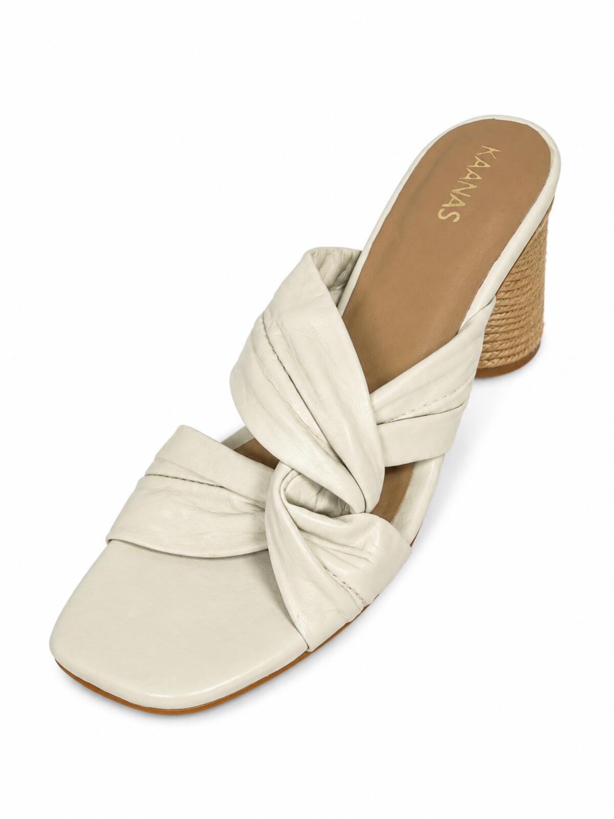 NWB Kaanas Naranjo Off White Mule Heels Size 10