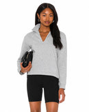 NWT LBLC The Label Tamara V-Neck Pullover Heather Gray XS