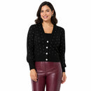 NWT Kathy Ireland Holiday Jewel Cardigan & Cami Set Black Size 3X