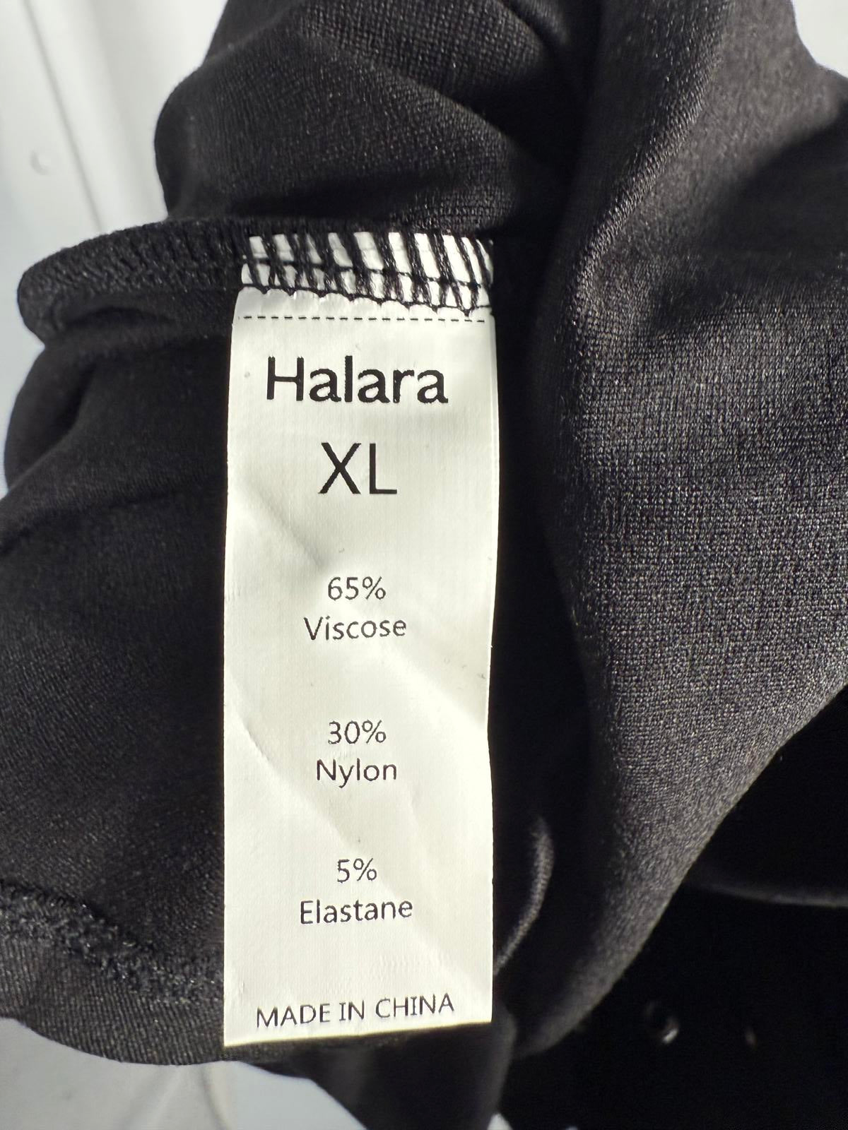 NWT Halara Round Neck Zipper Belted Pocket Midi Fit And Flare Work Dress Size XL