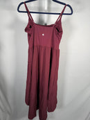 NWT Halara Breezeful High Low 2-Piece Pocket Midi Dress Amaranth Medium