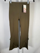 NWT Halara High Waisted Ruffle Hem Flare Yoga Pants Olive Size XS