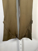 NWT Halara High Waisted Ruffle Hem Flare Pants Olive Size XS