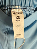 NWT Halara High Waisted Contrast Stitch Flare Pants Light Blue Size XS