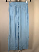 NWT Halara High Waisted Contrast Stitch Flare Pants Light Blue Size XS