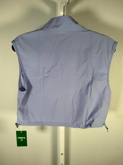 NWT Halara Zip Front Cropped Vest Active Top Blue Size Large