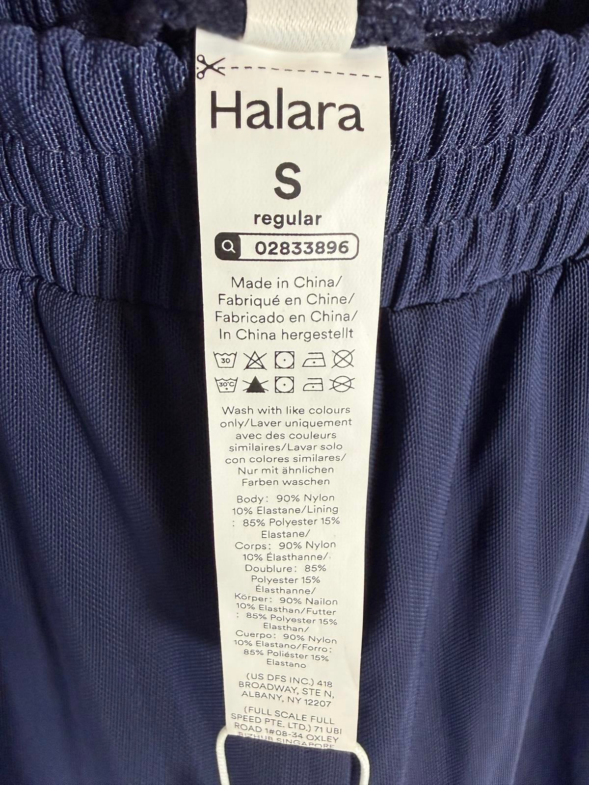 NWT Halara High Waist Mesh Overlay Wide Leg Pants Naval Academy Small