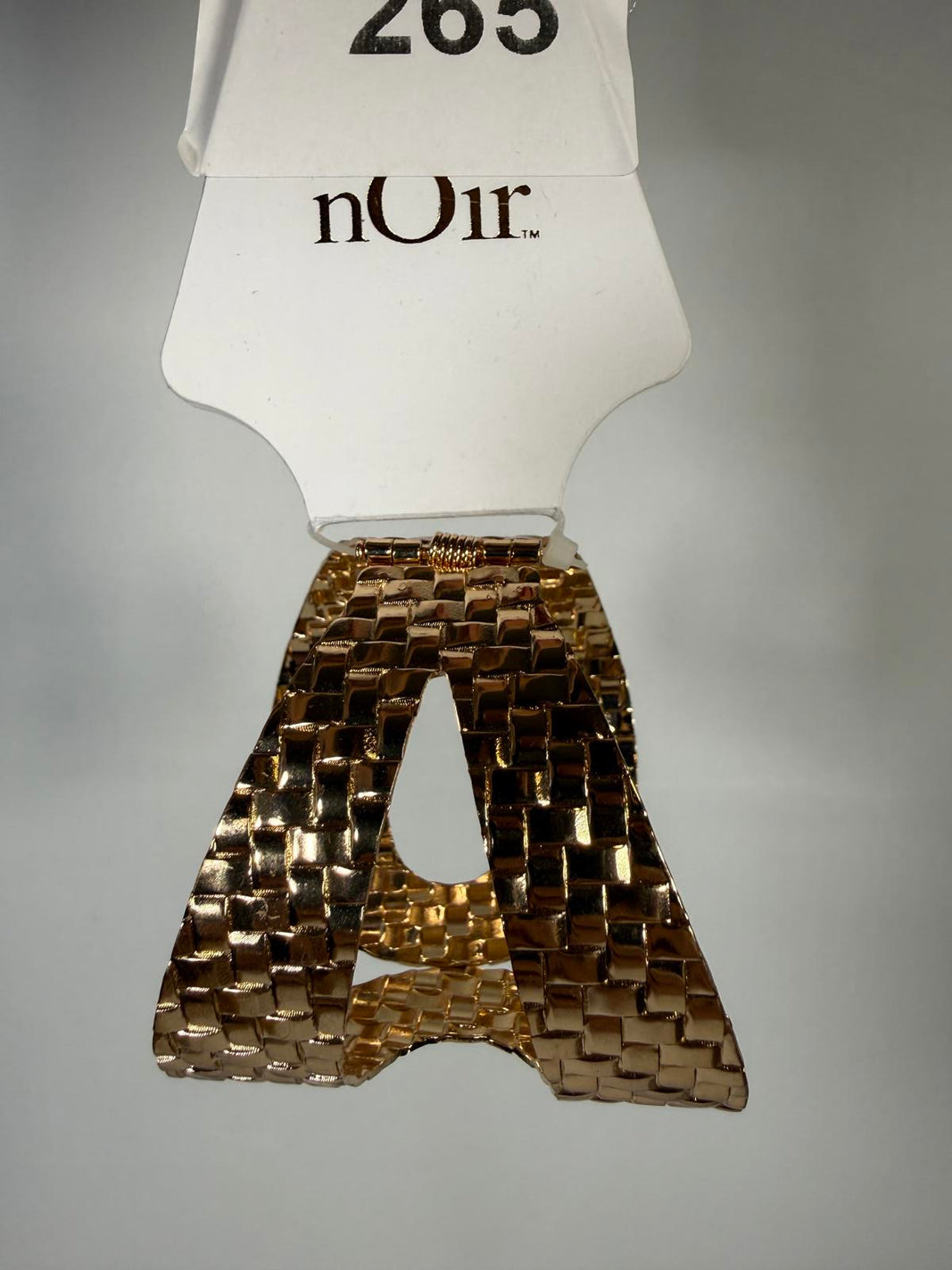 NWT nOir Gold Textured Open Cuff Bracelet