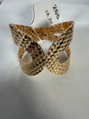 NWT nOir Gold Textured Open Cuff Bracelet