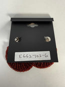 NWT nOir Jewelry Red Beaded Hoop Earrings