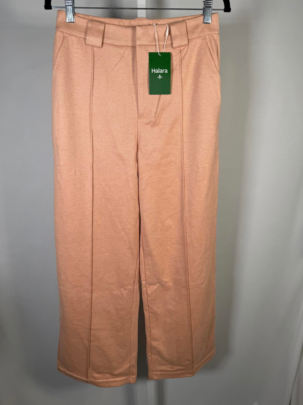 NWT Halara High-Waisted Full Length Straight Leg Pants, Peach Size Small