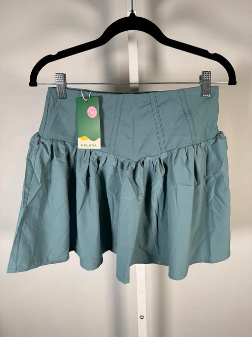 NWT Halara Breezeful Blue Corset Look Lightweight Flowy Mini Skirt - Size Medium