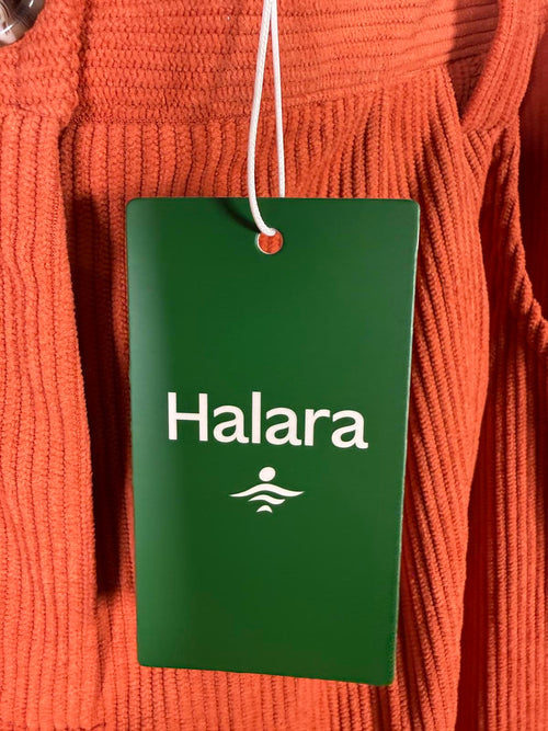 NWT Halara Mid Rise Zipper Pocket Corduroy Casual Pants Baked Clay - Small Tall