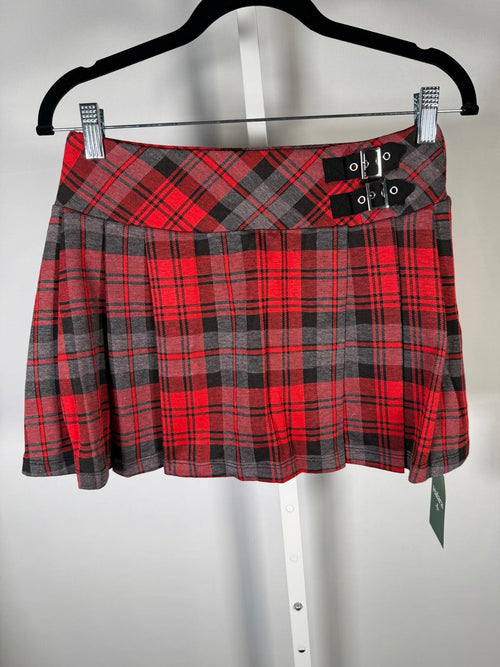 NWT Halara High Waisted Decorative Buckle 2-in-1 Plaid Pleated Mini Skirt - XS