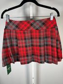 NWT Halara High Waisted Decorative Buckle 2-in-1 Plaid Pleated Mini Skirt - XS