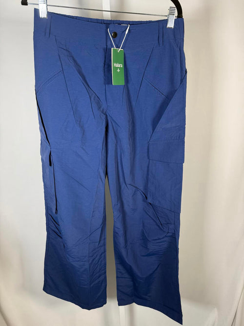 NWT Halara Mid Rise Button Zipper Side Pocket Wide Leg Cargo Pants Size Medium