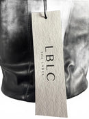 LBLC The Label Benny Faux Leather Bustier Top Black Size XS