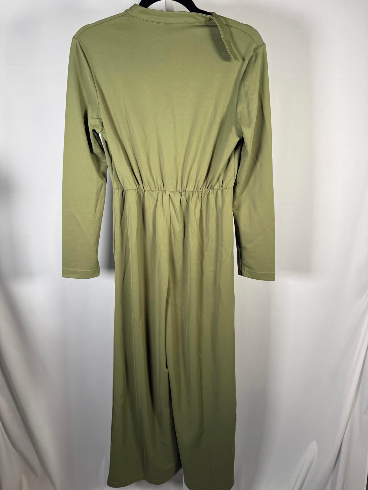 NWT Halara Olive Green Long Sleeve Collared Jumpsuit Size XS