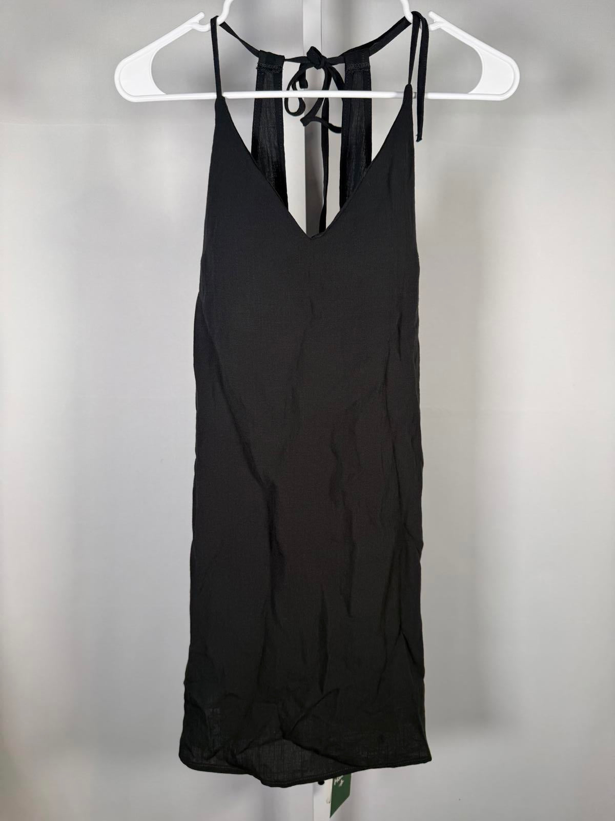 NWT Halara V Neck Tie Pocket Mini Linen-Feel Dress Size XL