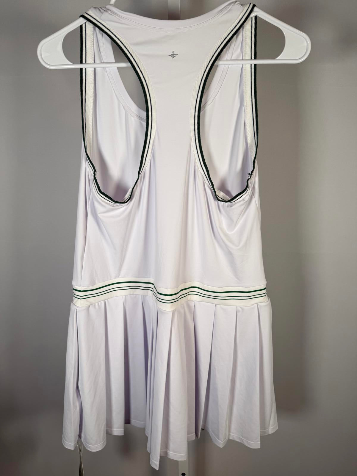 NWT Halara Racerback Color Block Stripe Pleated Mini Tennis Active Dress Size M
