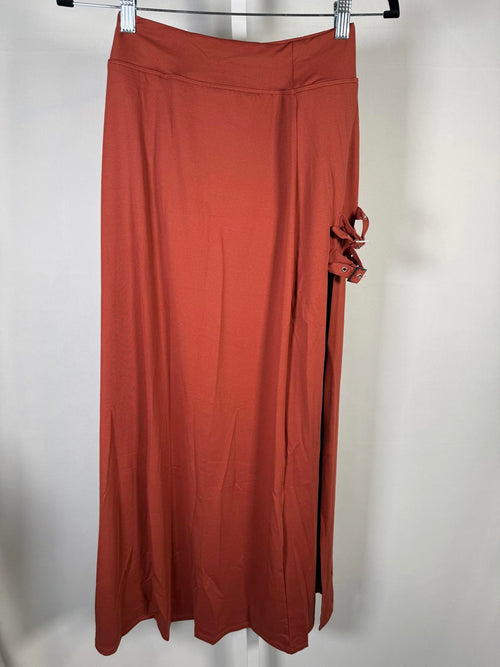 NWT Halara High Waisted Decorative Buckle 2-in-1 Maxi Casual Skirt Size XS