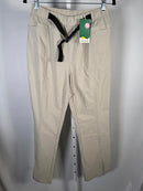 NWT Halara Women's Beige Casual Pants with Black Belt Size Medium