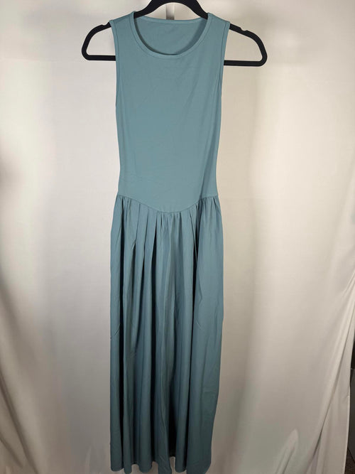 NWT Halara Women's Sleeveless Maxi Dress with Open Back in Blue Size XS